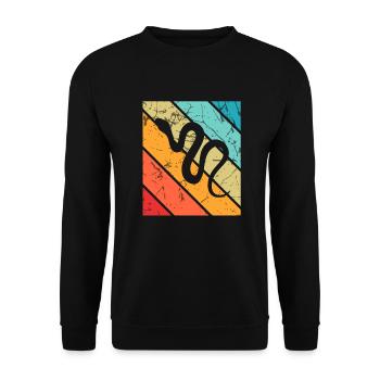 Snake Retro Reptile Python Idée cadeau - Sweat-shirt Unisexe - noir - Devant - Alina (178cm) & Michal (187cm)