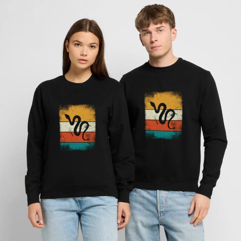 Snake Retro Reptile Python Gift idea Unisex Pullover
