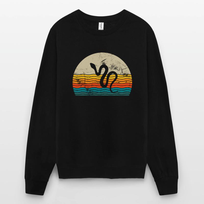 Snake Retro Reptile Python Idée cadeau Sweat-shirt Unisexe