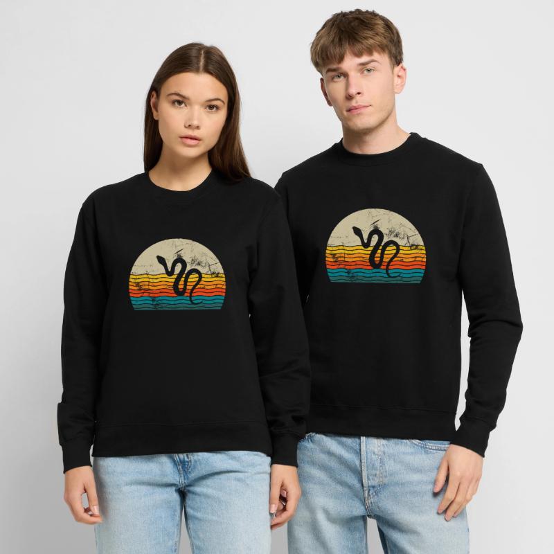 Snake Retro Reptile Python Gift idea Unisex Sweatshirt