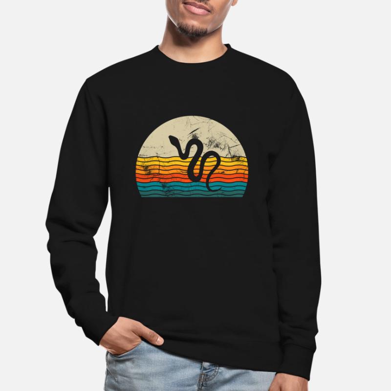 Snake Retro Reptile Python Idée cadeau Sweat-shirt Unisexe