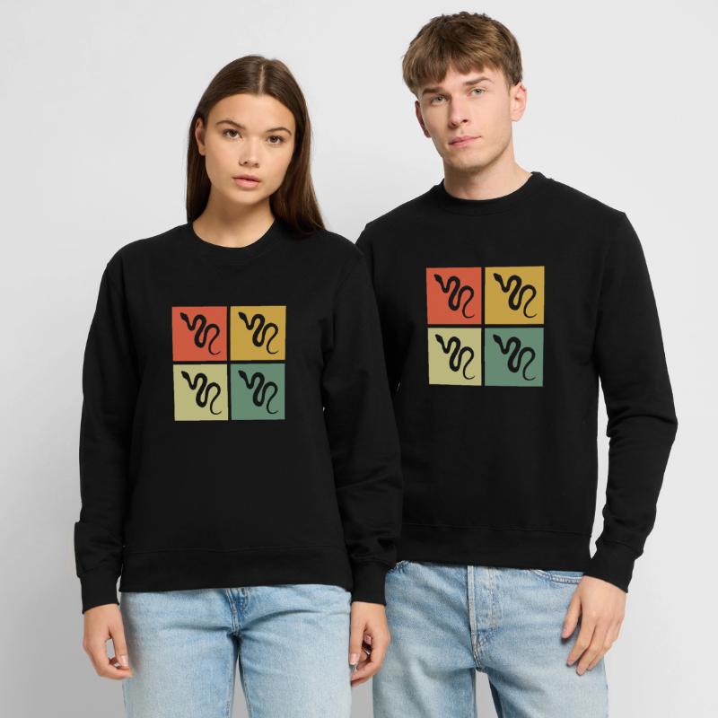 Snake Retro Reptile Python Gift idea Unisex Pullover