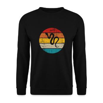 Snake Retro Reptile Python Idée cadeau - Sweat-shirt Unisexe - noir - Devant - Alina (178cm) & Michal (187cm)
