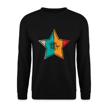 Huile d’olive Retro Vegetarian Idée cadeau - Sweat-shirt Unisexe - noir - Devant - Alina (178cm) & Michal (187cm)