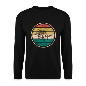 Huile d’olive Retro Vegetarian Idée cadeau - Sweat-shirt Unisexe - noir - Devant - Alina (178cm) & Michal (187cm)