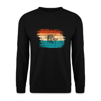 Huile d’olive Retro Vegetarian Idée cadeau - Sweat-shirt Unisexe - noir - Devant - Alina (178cm) & Michal (187cm)