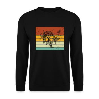 Huile d’olive Retro Vegetarian Idée cadeau - Sweat-shirt Unisexe - noir - Devant - Alina (178cm) & Michal (187cm)