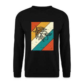 Huile d’olive Retro Vegetarian Idée cadeau - Sweat-shirt Unisexe - noir - Devant - Alina (178cm) & Michal (187cm)