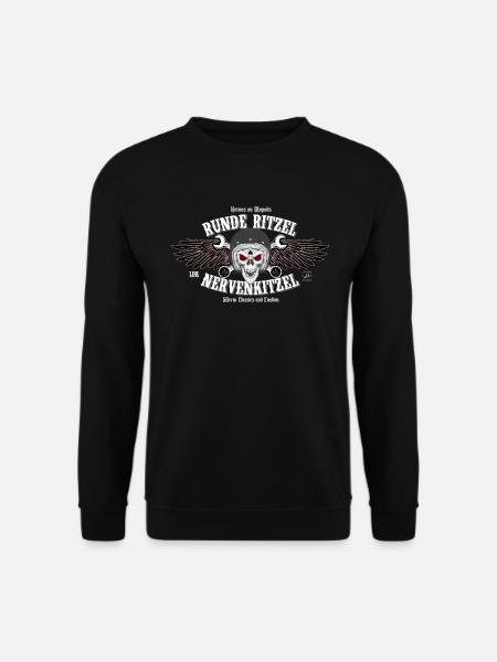 RR36Skull red eyes - Unisex Pullover - Schwarz