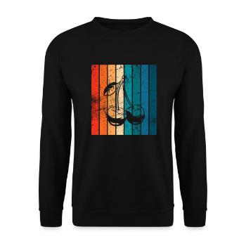 Cherry Fruit Lover Retro Healthy Gift idea - Unisex Sweatshirt - black - Front - Alina (178cm) & Michal (187cm)