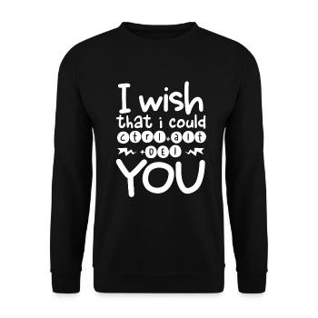 Sarkastisches Geschenk wünschte, ich könnte CTRL ALT DEL YOU - Unisex Pullover - Schwarz - Vorne - Alina (178cm) & Michal (187cm)