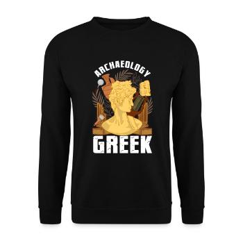 Archaeology Humor Archaeology Greek Archaeologist - Unisex Sweatshirt - black - Front - Alina (178cm) & Michal (187cm)