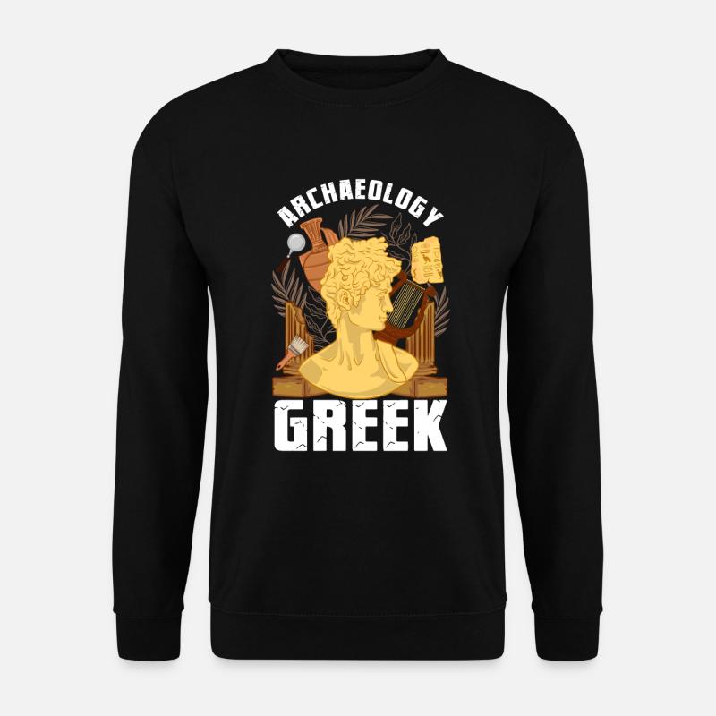 Archäologie Humor Archäologie griechischer Archäologe - Unisex Pullover - Schwarz