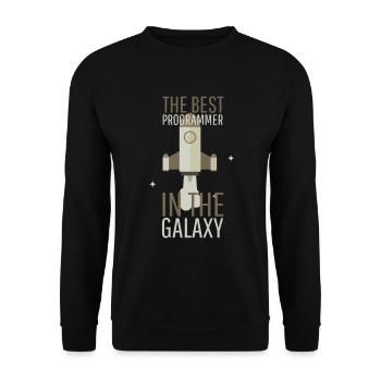 Programmierer Humor Bester Programmierer in der Galaxie - Unisex Pullover - Schwarz - Vorne - Alina (178cm) & Michal (187cm)