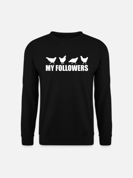 Hühner Follower - Hühner Geschenk - Unisex Pullover - Schwarz