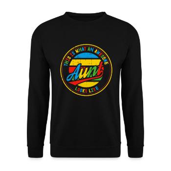 Meilleure tante rétro verni ancre cadeau - Sweat-shirt Unisexe - noir - Devant - Alina (178cm) & Michal (187cm)
