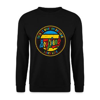 Meilleur ami petit ami dans le monde Cadeau rétro - Sweat-shirt Unisexe - noir - Devant - Alina (178cm) & Michal (187cm)
