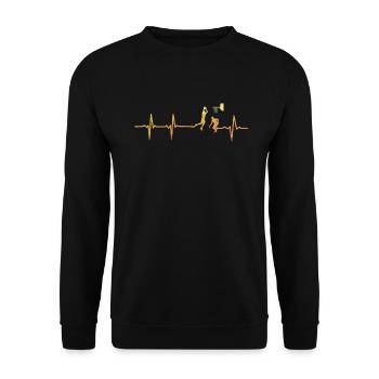 Basketball Heartbeat Pulse Cadeau de joueur de basket-ball - Sweat-shirt Unisexe - noir - Devant - Alina (178cm) & Michal (187cm)