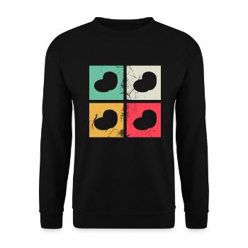 Potato Retro Mashed Potato Farmer Gift - Unisex Sweatshirt - black - Front - Alina (178cm) & Michal (187cm)