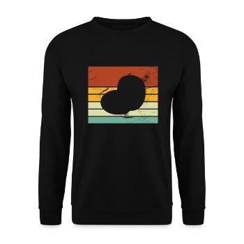 Kartoffel Retro Kartoffelbrei Landwirt Geschenk - Unisex Pullover - Schwarz - Vorne - Alina (178cm) & Michal (187cm)