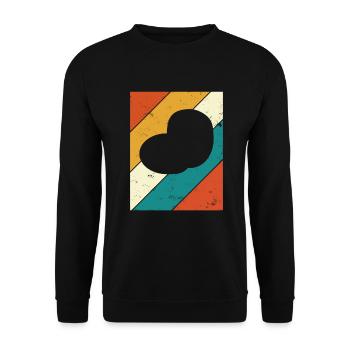 Kartoffel Kartoffelbrei Retro Geschenk - Unisex Pullover - Schwarz - Vorne - Alina (178cm) & Michal (187cm)
