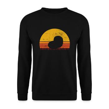Potato Retro Mashed Potato Farmer Gift - Unisex Sweatshirt - black - Front - Alina (178cm) & Michal (187cm)