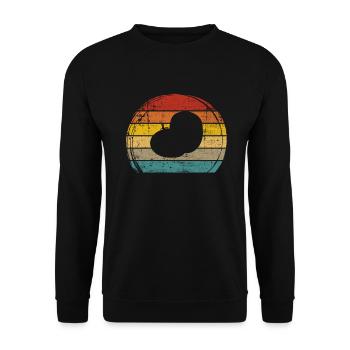 Kartoffel Kartoffelbrei Retro Geschenk - Unisex Pullover - Schwarz - Vorne - Alina (178cm) & Michal (187cm)