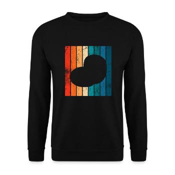 Kartoffel Retro Kartoffelbrei Landwirt Geschenk - Unisex Pullover - Schwarz - Vorne - Alina (178cm) & Michal (187cm)