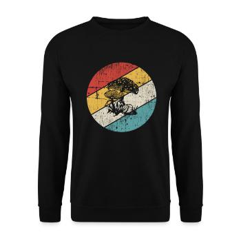 Mushroom Mushrooms Boletus Toadstool Retro Gift - Unisex Sweatshirt - black - Front - Alina (178cm) & Michal (187cm)