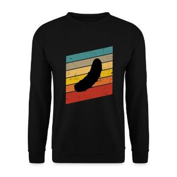 Gurke Gewürzgurke Retro Geschenk - Unisex Pullover - Schwarz - Vorne - Alina (178cm) & Michal (187cm)