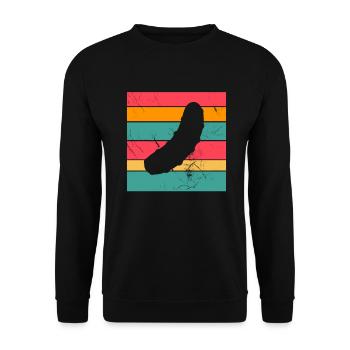 Gurke Gewürzgurke Retro Geschenk - Unisex Pullover - Schwarz - Vorne - Alina (178cm) & Michal (187cm)