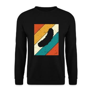 Gurke Gewürzgurke Kukumer Retro Saure Gurke - Unisex Pullover - Schwarz - Vorne - Alina (178cm) & Michal (187cm)