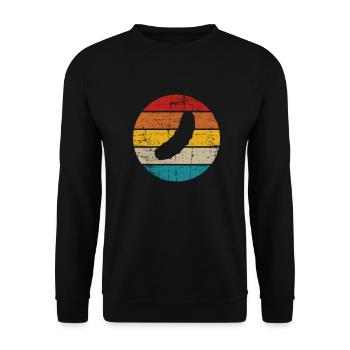 Concombre cornichon rétro cadeau - Sweat-shirt Unisexe - noir - Devant - Alina (178cm) & Michal (187cm)