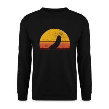 Concombre cornichon rétro cadeau - Sweat-shirt Unisexe - noir - Devant - Alina (178cm) & Michal (187cm)