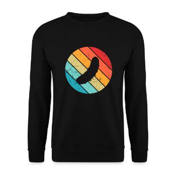 Gurke Gewürzgurke Kukumer Kreis Retro Geschenk - Unisex Pullover - Schwarz - Vorne - Alina (178cm) & Michal (187cm)
