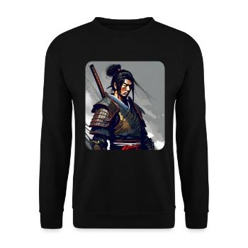 Stolzer Samurai Japan Asia Kendo Karate Ninja Judo - Unisex Pullover - Schwarz - Vorne - Alina (178cm) & Michal (187cm)