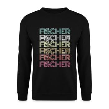 Fischer Retro Vintage Familie Gruppe Geschenkidee - Unisex Pullover - Schwarz - Vorne - Alina (178cm) & Michal (187cm)