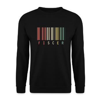 Idée cadeau famille code-barres Fisherman - Sweat-shirt Unisexe - noir - Devant - Alina (178cm) & Michal (187cm)