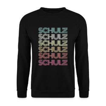Schulz Nachname Familiengruppe Team - Unisex Pullover - Schwarz - Vorne - Alina (178cm) & Michal (187cm)