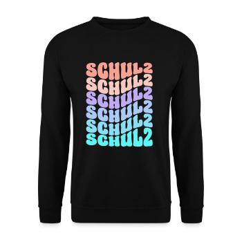 Schulz Family Colorful Gradient Statement Member - Unisex Sweatshirt - black - Front - Alina (178cm) & Michal (187cm)