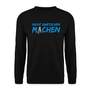 Do not talk - Do it! - Unisex Sweatshirt - black - Front - Alina (178cm) & Michal (187cm)