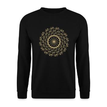 Rennrad Fahrrad Felge - Unisex Pullover - Schwarz - Vorne - Alina (178cm) & Michal (187cm)