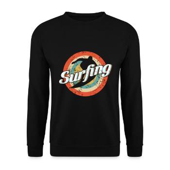 surf - Sweat-shirt Unisexe - noir - Devant - Alina (178cm) & Michal (187cm)