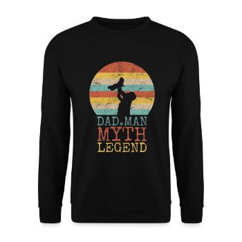DAD MAN MYTH LEGEND - Unisex Sweatshirt - black - Front - Alina (178cm) & Michal (187cm)