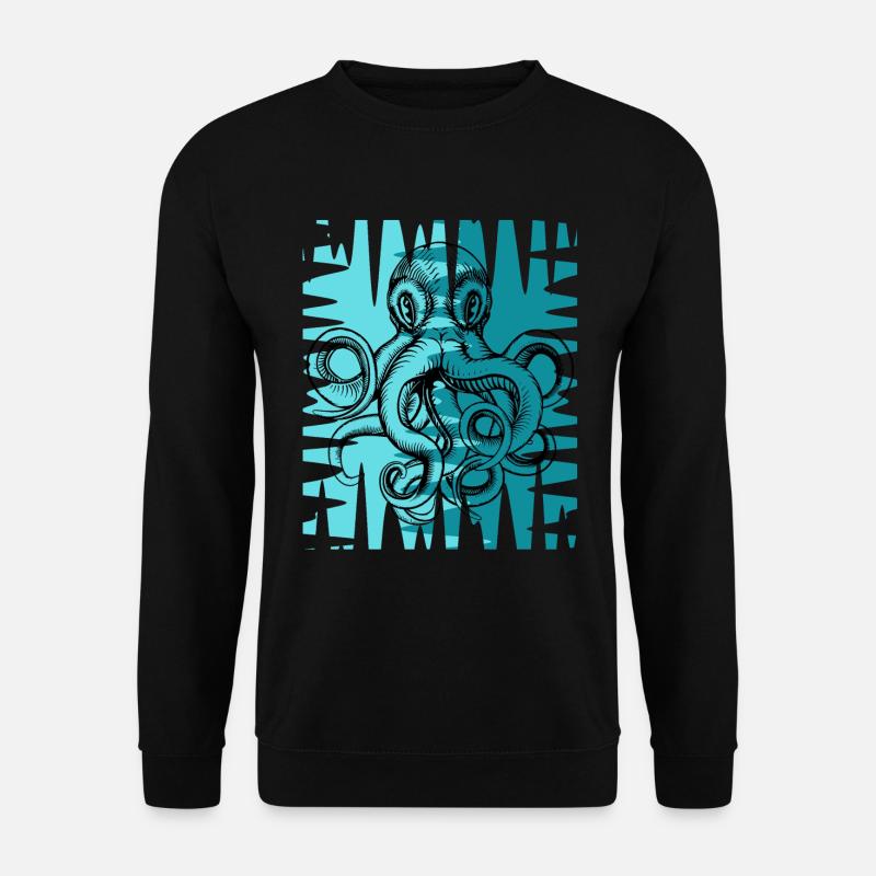 Octopus squid - Unisex Sweatshirt - black