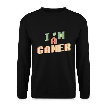 I am a Gamer - Unisex Pullover - Schwarz - Vorne - Alina (178cm) & Michal (187cm)