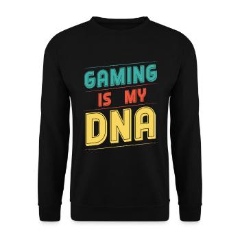 Gaming is my DNA - Unisex Pullover - Schwarz - Vorne - Alina (178cm) & Michal (187cm)