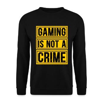 Gaming is not a crime - Unisex Sweatshirt - black - Front - Alina (178cm) & Michal (187cm)
