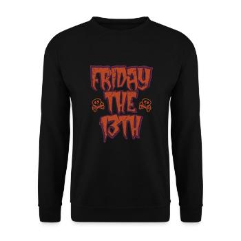 Friday the 13th - Unisex Pullover - Schwarz - Vorne - Alina (178cm) & Michal (187cm)