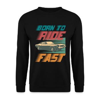 Born to ride presque - Sweat-shirt Unisexe - noir - Devant - Alina (178cm) & Michal (187cm)